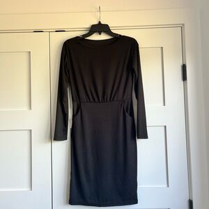 Elegant Black Long Sleeve Dress